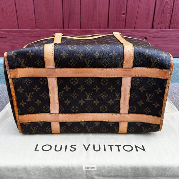 Authentic~LOUIS VUITTON~Monogram Canvas Sac Chien 40 Dog/Pet Carrier~LV Dustbag - Picture 9 of 16